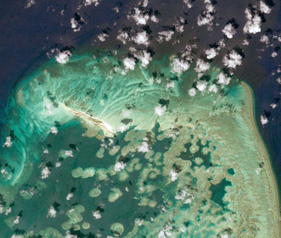 Arrecife Alacranes vista aérea